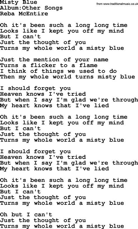 misty blue lyrics|misty blue meaning.